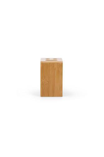 Coincasa θήκη για οδοντόβουρτσες από ξύλο bamboo 11 x 7 x 7 cm - 007357076 Καμηλό